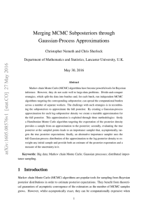 Merging MCMC Subposteriors through Gaussian