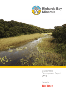 Sustainable Development Report 2012