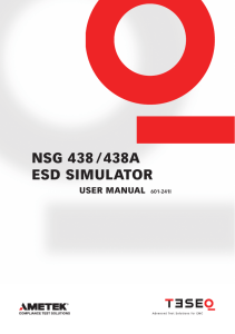 Teseq NSG 438/438A Manual