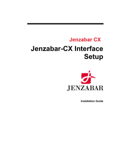 Jenzabar-CX Interface Setup Installation Guide