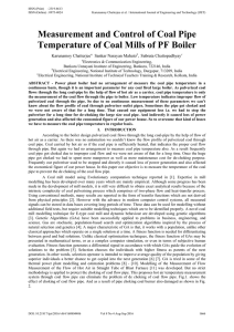 Measurement and Control of Coal Pipe Temperature of Coal Mills of