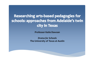 Professor Katie Dawson Drama for Schools The University of Texas