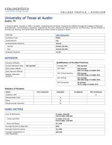 University of Texas at Austin College Profile Print