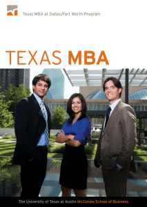 Texas MBA at Dallas/Fort Worth Program