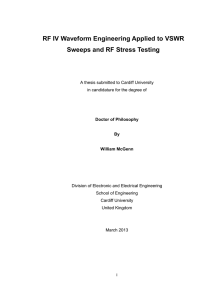 RF IV Waveform Engineering Applied to VSWR Sweeps and RF