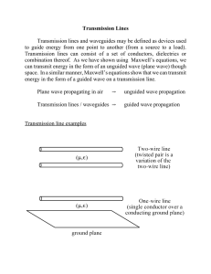Transmission Lines Transmission lines and waveguides may be