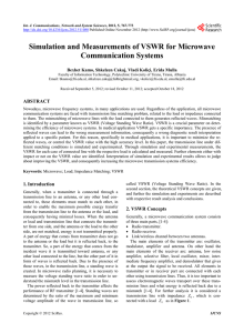 Simulation and Measurements of VSWR for Microwave