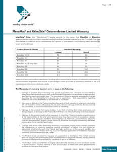 RhinoMat® and RhinoSkin ® Geomembrane Limited