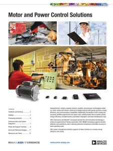 Analog Devices : Motor and Power Control Solutions