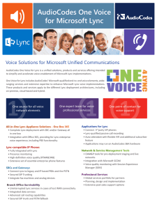 AudioCodes One Voice for Microsoft Lync