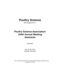 Complete Abstract Book - Poultry Science Association
