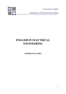 ENGLISH IN ELECTRICAL ENGINEERING
