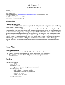 Syllabus AP Physics C - Complete Document