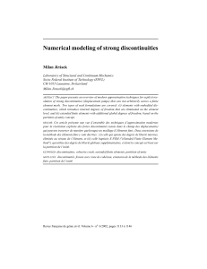 Numerical modeling of strong discontinuities