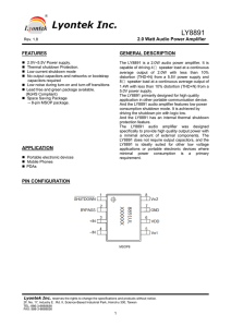 LY8891 - Lyontek Inc.