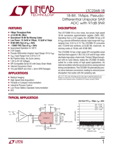 LTC2368-18 - 18-Bit, 1Msps, Pseudo