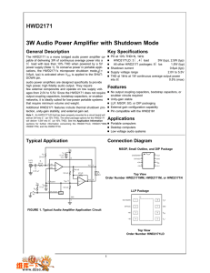 LM4871 3W Audio Power Amplifier with Shutdown Mode