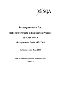 NC Engineering Practice at SCQF level 5