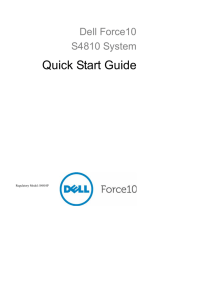 Quick Start Guide - Force10 Networks