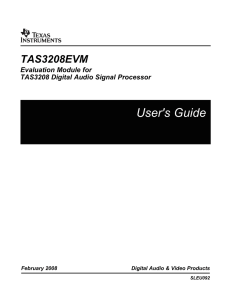 TAS3208EVM2 User`s Guide