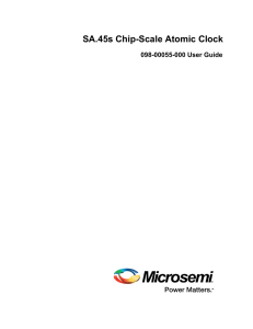 SA.45s Chip-Scale Atomic Clock User Guide