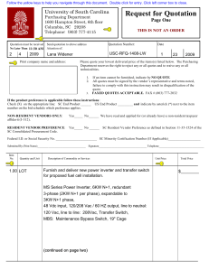 Request for Quotation - Purchasing Department