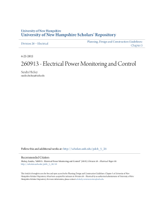 260913 - Electrical Power Monitoring and Control