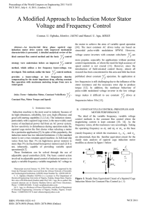 A Modified Approach to Induction Motor Stator Voltage and