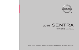 2015 Nissan Sentra | Owner`s Manual | Nissan USA