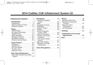 2014 Cadillac CUE Infotainment System