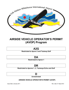 AIRSIDE VEHICLE OPERATOR`S PERMIT (AVOP) Program A2G