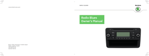 Radio Blues Owner`s Manual