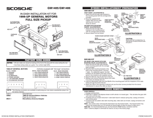 Scosche Stereo Dash Kits Installation Instructions
