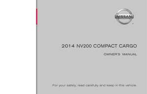 2014 Nissan NV200 Compact Cargo Owner`s Manual