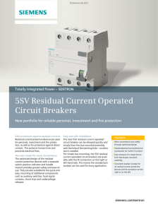 5SV Residual Current Operated Circuit Breakers