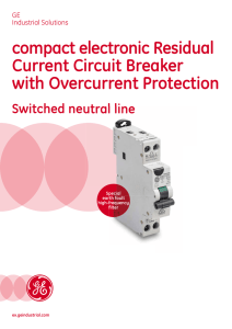 compact electronic Residual Current Circuit Breaker with
