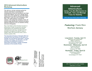 Advanced Arboriculture Workshop - New York State Urban Forestry