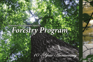 Forestry Program - Watershed Agricultural Council