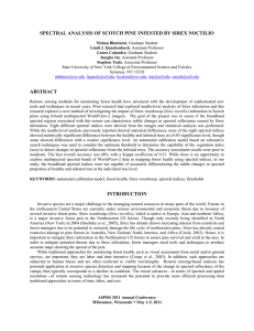 spectral analysis of scotch pine infested by sirex