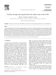 Carbon storage and sequestration by urban trees in the