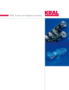 KRAL Pumps with Magnetic Coupling.