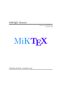 MiKTEX Manual