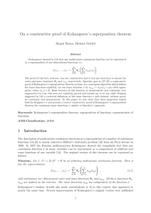 On a constructive proof of Kolmogorov`s superposition theorem