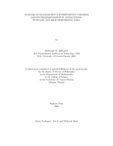 ANALYSIS OF KOLMOGOROV`S SUPERPOSITION THEOREM AND