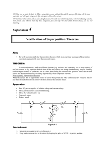 Experiment 4 Verification of Superposition Theorem