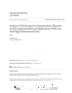 Analysis Of Kolmogorov`s Superposition Theorem And Its