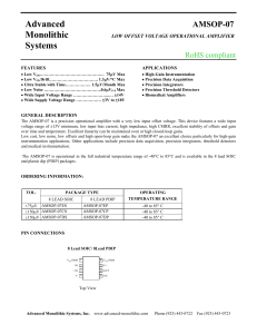 Data Sheet op07 - Advanced Monolithic Systems