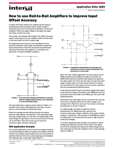 AN1683: How to use Rail-to-Rail Amplifiers to Improve Input Offset