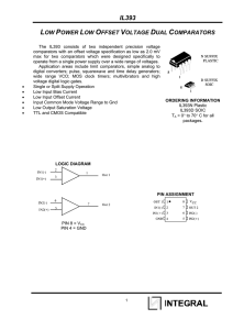 LOW POWER LOW OFFSET VOLTAGE DUAL COMPARATORS