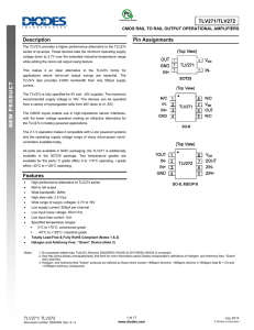 TLV271/TLV272 - Diodes Incorporated